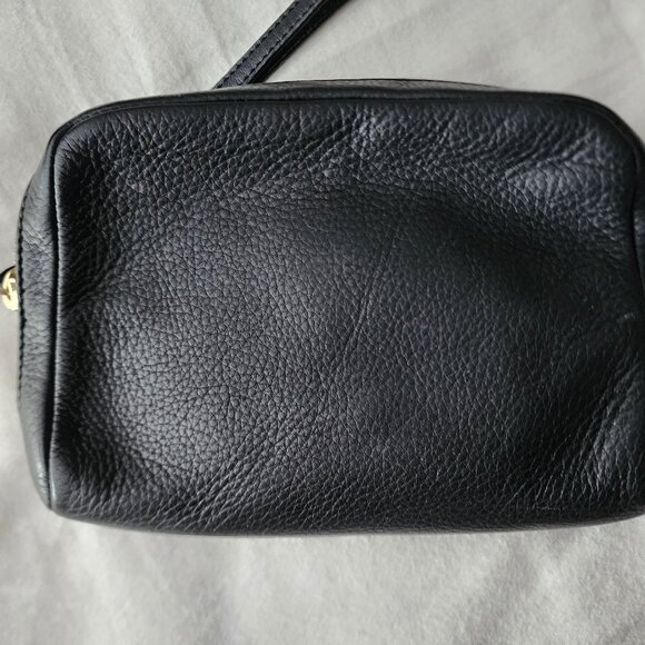 NEW COLEHAAN ESSENTIAL BLACK GRAIN LEATHER POUCH - Picture 5 of 6